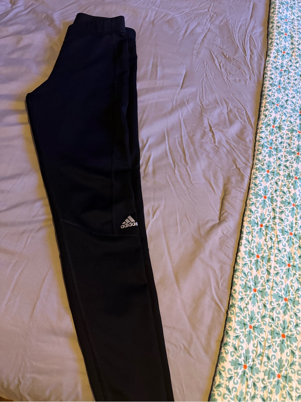 adidas Black Girls' Performance Leggings with Logo